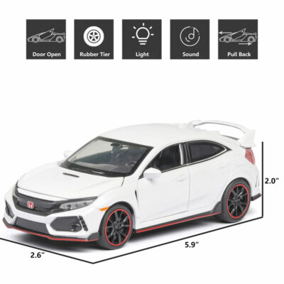 1:32 Honda Civic Type R Model Car Diecast Toy Vehicle Kids Gift