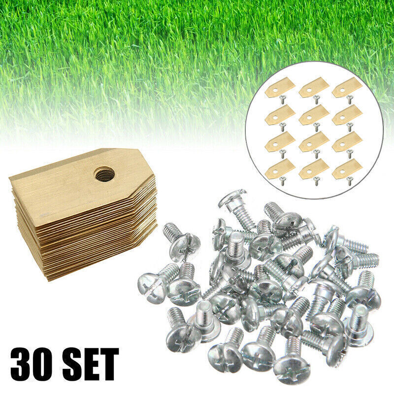 30PCS Titanium Steel Blades for Husqvarna Automower Gardena 0.75MM Lawn Mower