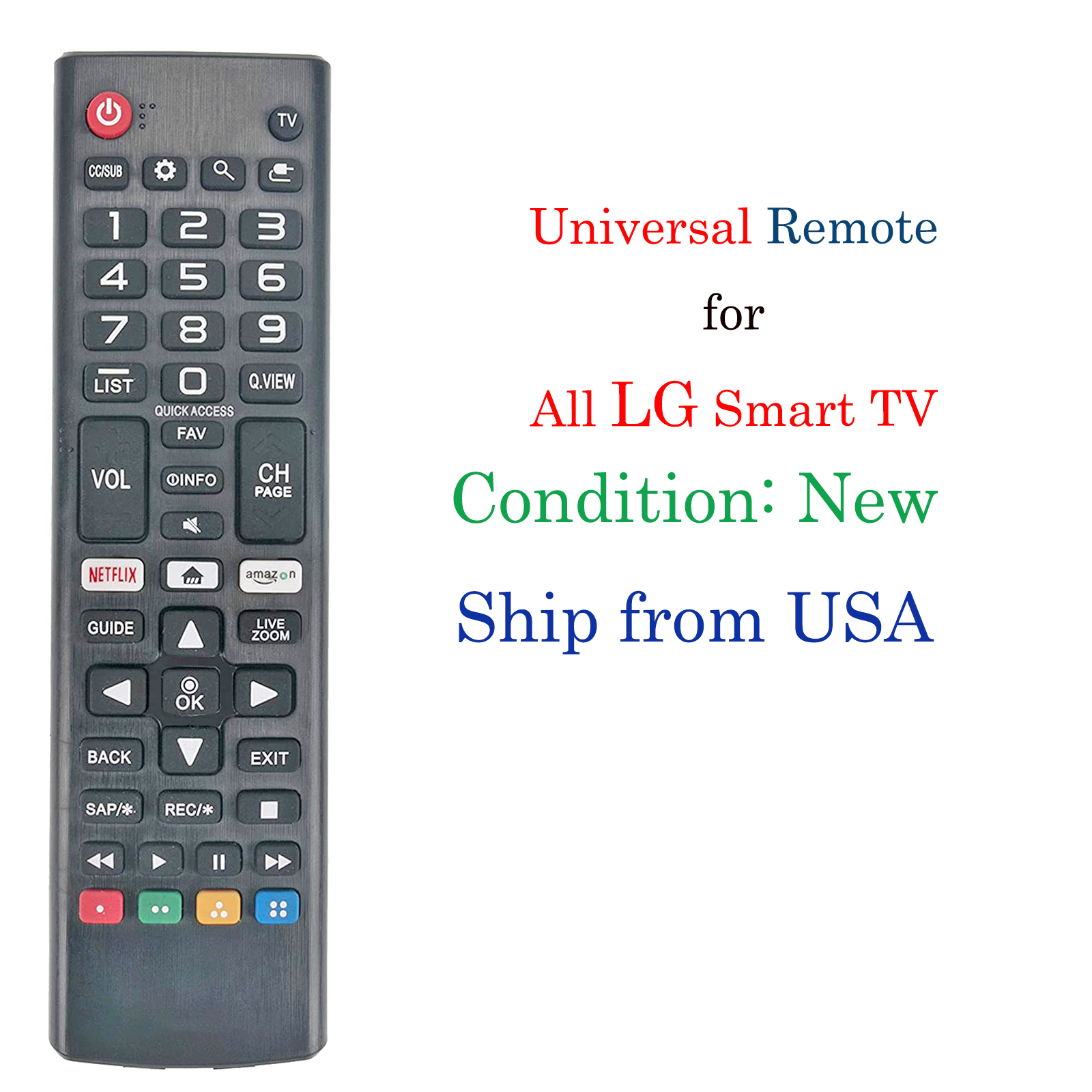 Universal Remote Control Replace for LG LED LCD Smart TV AKB72914003 AKB72615379