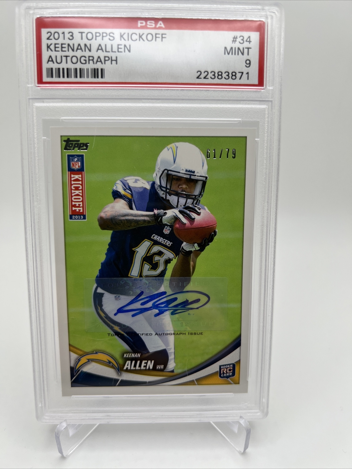 Keenan Allen Topps Kickoff #34 Autograph