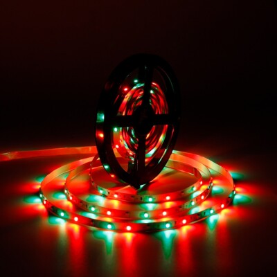 16.4ft LED Strip 3528 SMD RGB Rope Tape Fairy Light 12V for Party TV Bar Bedroom