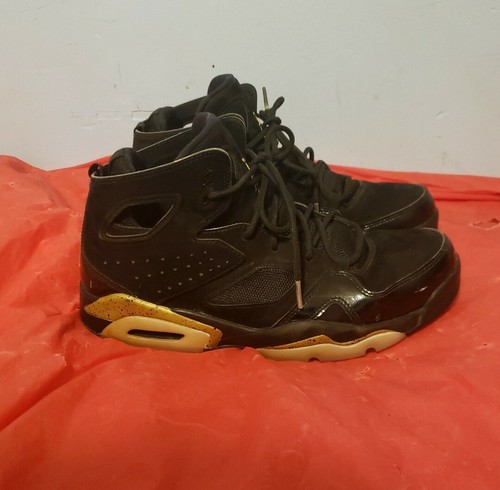 Nike Air Jordan Flight Club '91 Shoes Black Gold White 555475-031 Sz 8 |  eBay