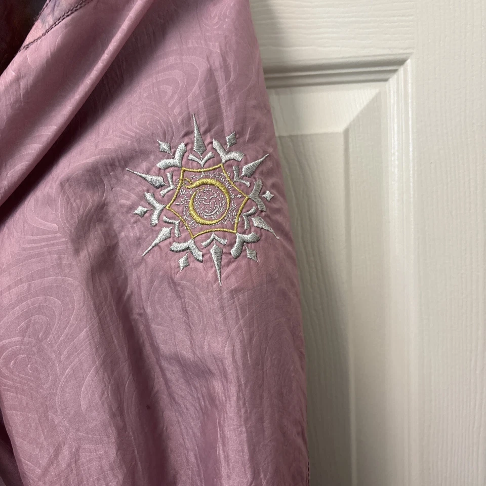 Vtg OBERMEYER 1980s Snowflake Iridescent Rose Gold Women’s Ski Jacket Shell 10 - Image 3 of 4