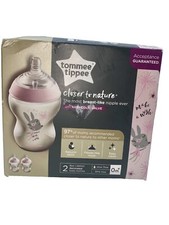 2 Tommee Tippee Closer to Nature Baby Bottles 9oz Anti Colic Breast Like Pink
