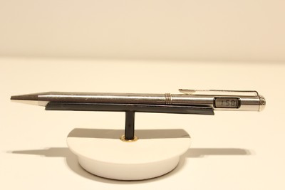 Stylo Bille Vintage En Acier Inoxydable Avec Montre Numérique - Rare - Occasion