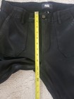 Paige Size 31 Black Mayslie Zip Ankle Jogger Mid Rise Fog Luxe Coating — photo 6
