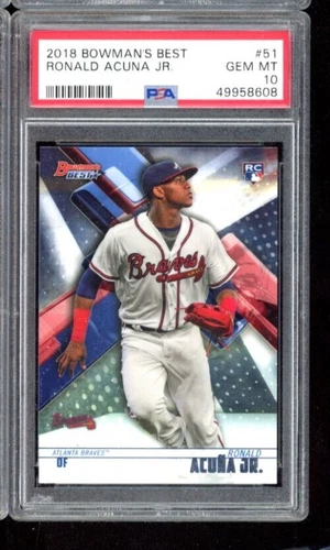 2018 BOWMANS BEST #51 RONALD ACUNA JR. RC PSA 10 GEM MINT ROOKIE
