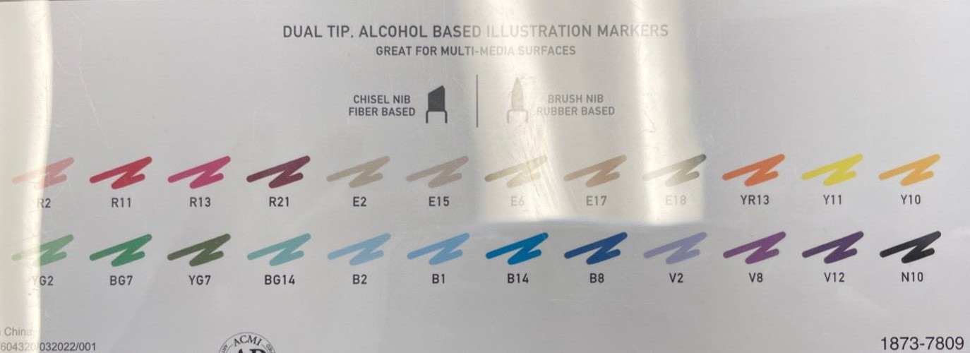 ArtSmith Illustration Markers Multi Set, 24pc New 1873-7809  *BRAND NEW*