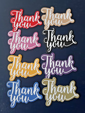 THANK YOU DIE CUTS FOR CARDMAKING 8 PC. ASSORTED COLORS