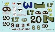 Slixx 7056 P Number Sheet Nascar 1/24 1/25  decal