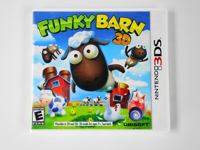 FUNKY BARN 3D   (Nintendo 3DS, 2012)   Ubisoft   CIB NEW FACTORY SEALED  