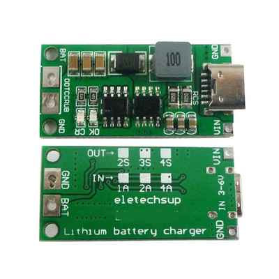 Type C BMS 2S 3S 4S 1A 2A 4A 18650 Lithium Battery Charger Board USB C Step-Up B