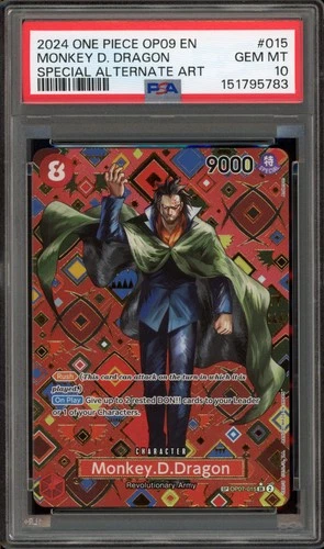 One Piece CCG Monkey.D.Dragon Special Alternate Art OP07-015 PSA 10 Gem Mint
