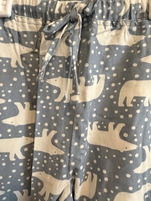 Hanna Anderson NWT Blue Polar Bear Print Organic Cotton Sleep Pants Pajama Sz XL