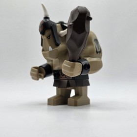 LEGO Troll Dark Tan with Black Armor Minifigure (cas423) Castle Fantasy Era 7097