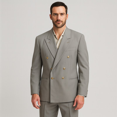 vintage Union made Generation IV by Falcone Double Breasted Pinstripe Suit 44L