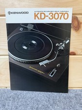 ?? Original Kenwood KD-3070 Stereo Turntable Dealer Sales Brochure NICE! ??
