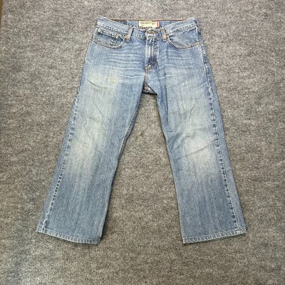 Levi s 527 Low Boot Cut Jeans Men's Blue Denim Pockets Relaxed Y2K - 32x25.5