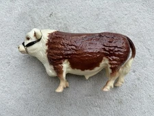 RARE VTG Breyer Horse #73 Walking Polled Hereford Bull Glossy Black Angus Red