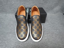 NEW Valentino Regina Logo Leather Slip On Sneaker Black Women's Size 10 SS83 