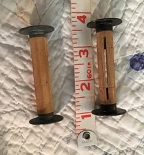 Antique Empty Wood and Metal Take-Up Film Spool AGFA