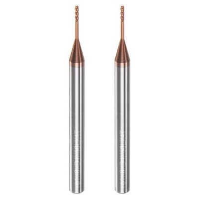 1mm x 8mm x 4mm x 50mm AlTiSin Coated Carbide 4 Flute Square End Mill 2pcs