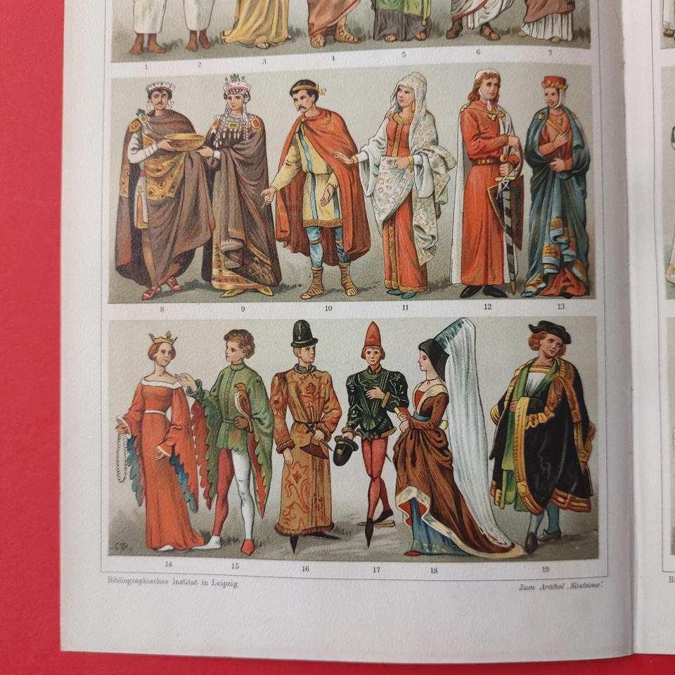 Orig.(1910) Chromolithographie Kostüme  - Bild 3 von 4