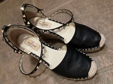 Please comment before purchase VALENTINO Black Sandals Wedge Sole Studs Strap Es
