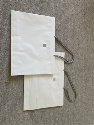  TWO (2) Large APPLE STORE BAG Paper Gift / Shopping BAG Empty Fast Ship fm CA
