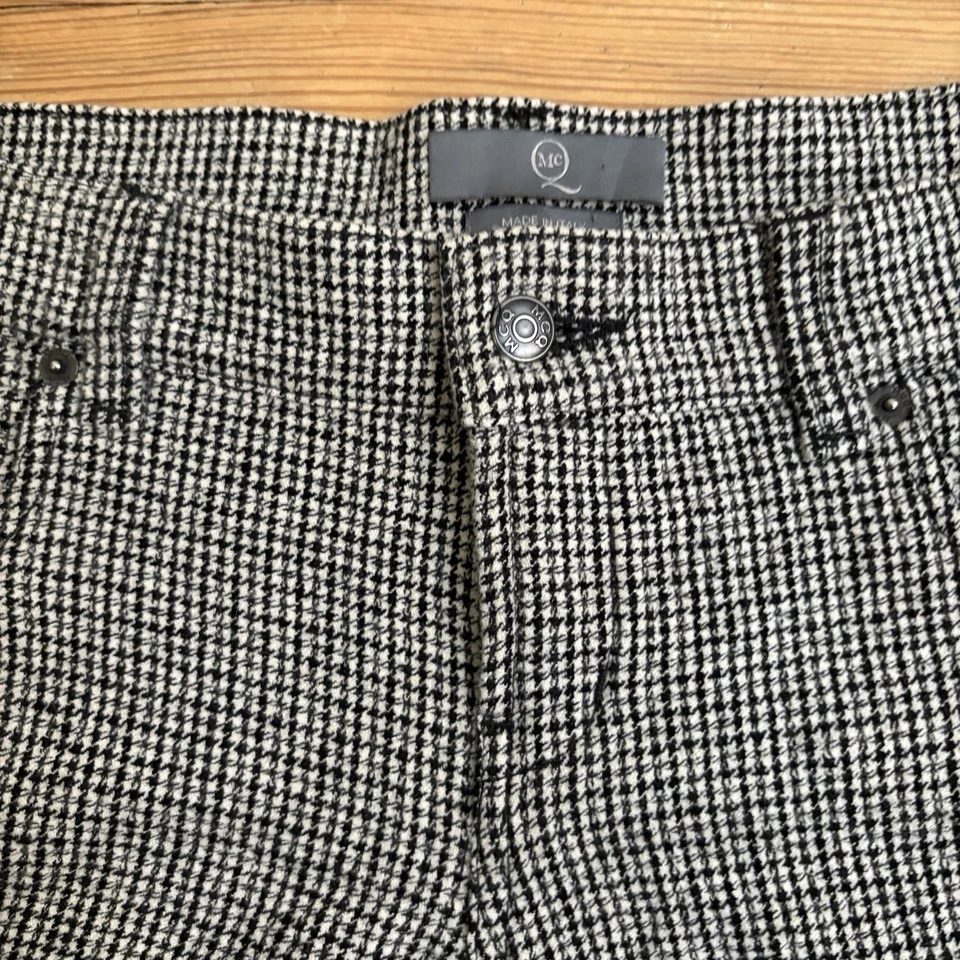 MCQ By Alexander McQueen Talla 6/Italia 42 Cuadros Mezcla de Lana Micro Pantalones Cortos Western Foto 3 de 4