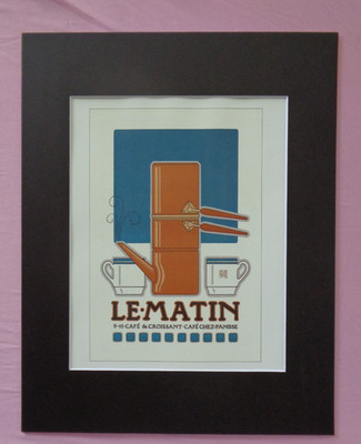 Le Matin David Lance Goines Chez Panisse Coffee Matted Art Print
