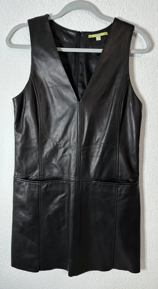 knee length dresses for ladies Michael Hoban North Beach Leather Orange Dress Cindy Crawford  Modig
