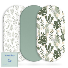 Bassinet Sheets for Baby,3-Pack Fitted Bassinet Sheets Set Compatible with Ha...