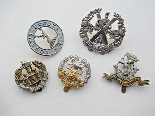 Mixed Lot of Cap Badges (5)