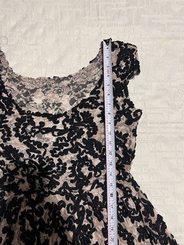 Anthropologie Yoana Baraschi Lace Soutache Dress Scoop-Neck Black 10 - Picture 14 of 20