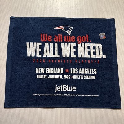 New England Patriot 2025-26 SB run playoff Game Rally Towel 15 x18  NEW Free S&H