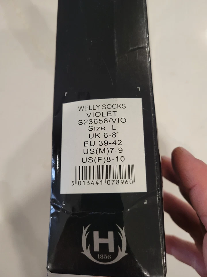Meias Hunter Fleece Welly neon violeta tamanho grande. Novo na caixa! - Imagem 4 de 4