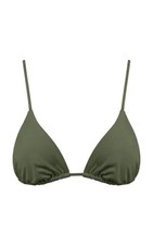 Onia FAB Alexa Triangle Bikini Top S Ashley Low Rise Bikini Bottom M in Sage