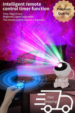 Astronaut Galaxy Night Light Projector, Remote Control, Rotatable, USB LED Kids