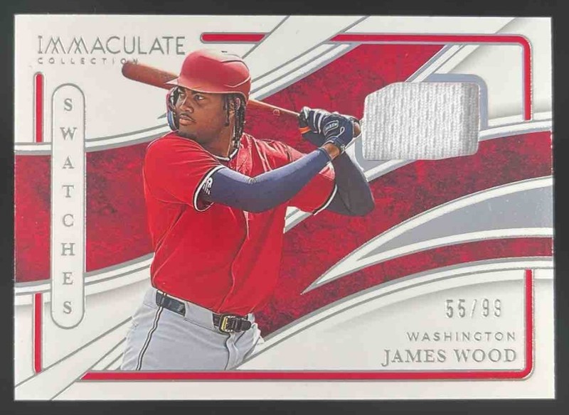 2026 Panini Immaculate Collection James Wood Memorabilia /99 #ICS-JW Nationals