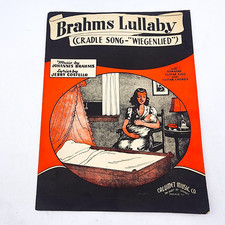Vintage Sheet Music Brahms Lullaby Cradle Song Wiegenlied