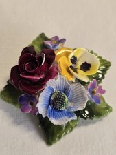 Vintage Bone China Flower Brooch