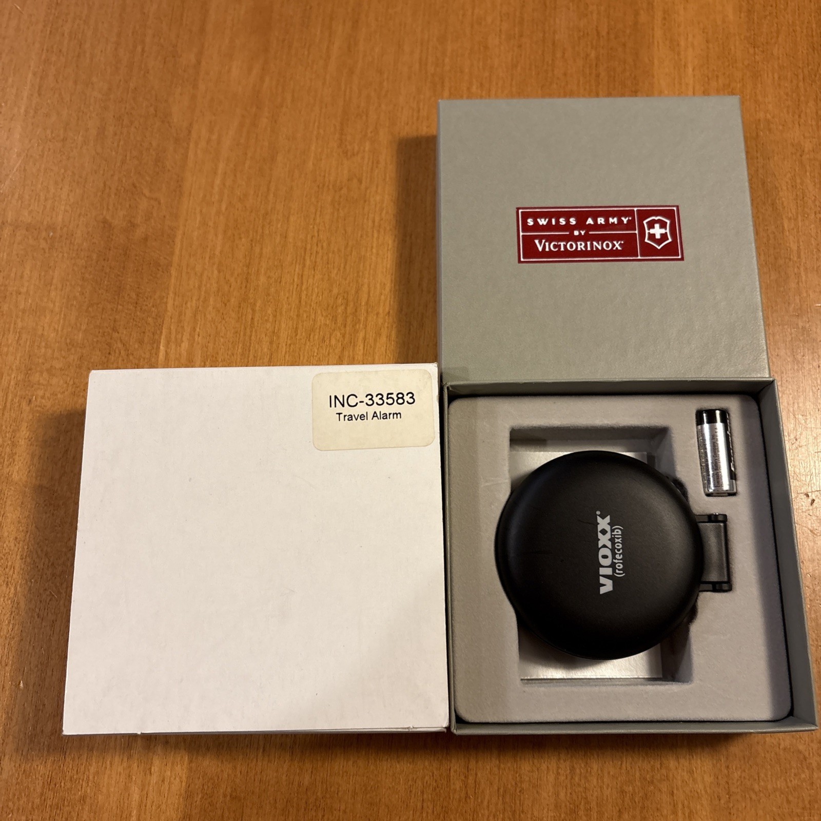 VIOXX Swiss Army By Victorinox Travel Alarm Clock (RARE Merck Promo)