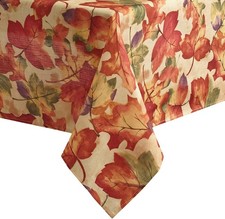 Home Fashions Harvest-Festival Fall Printed Tablecloth 52" x 70" Oblong
