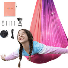 Sensory Swing for Kids, Double Layer Therapy Hammock, Indoor Swing with 360  Swi