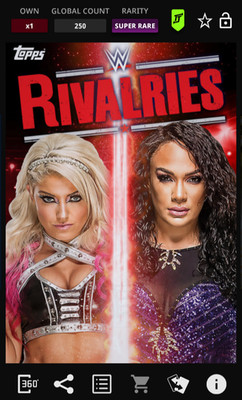 Alexa Bliss Nia Jax 250cc Rivalries 2019 WWE Topps Slam Digital