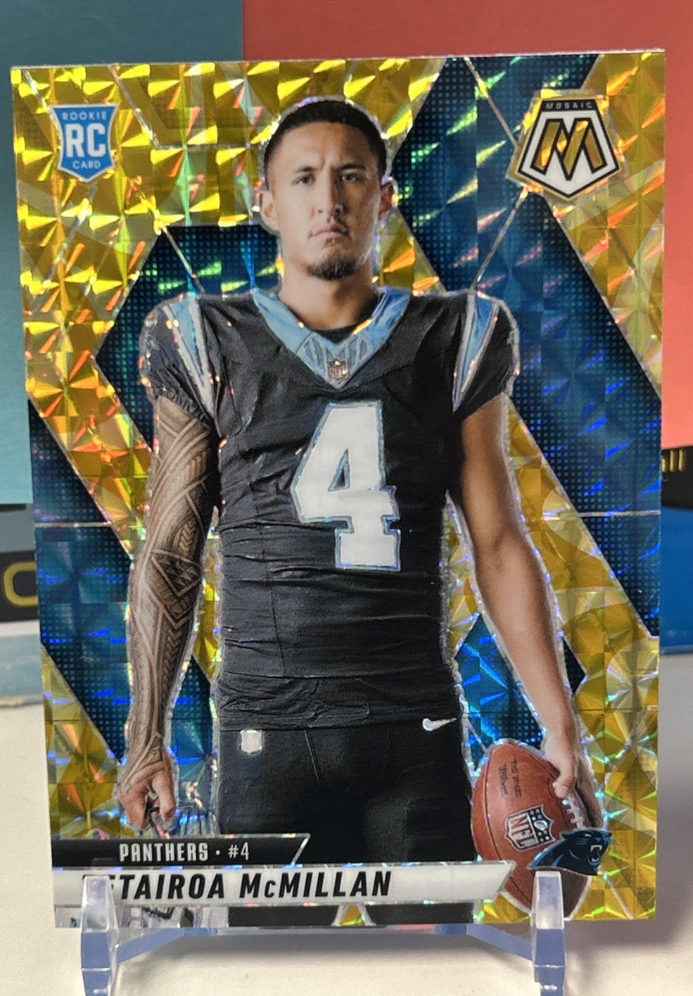 Tetairoa McMillan 2025 Panini Mosaic Variation (RC) #274: Reactive Yellow