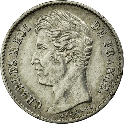 France, 1/4 Franc, Charles X, 1828, Paris, Argent, TTB+, Gadoury:353 - Photo 1/2