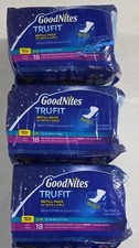  See Descrip Set of 3-GoodNites TRU-FIT Refill Pack Unisex Inserts Sm/Med 18 ct