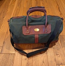 Vtg 18" Orvis Battenkill Canvas Leather Bottom & Trimmed DUFFLE BAG LUGGAGE Fish